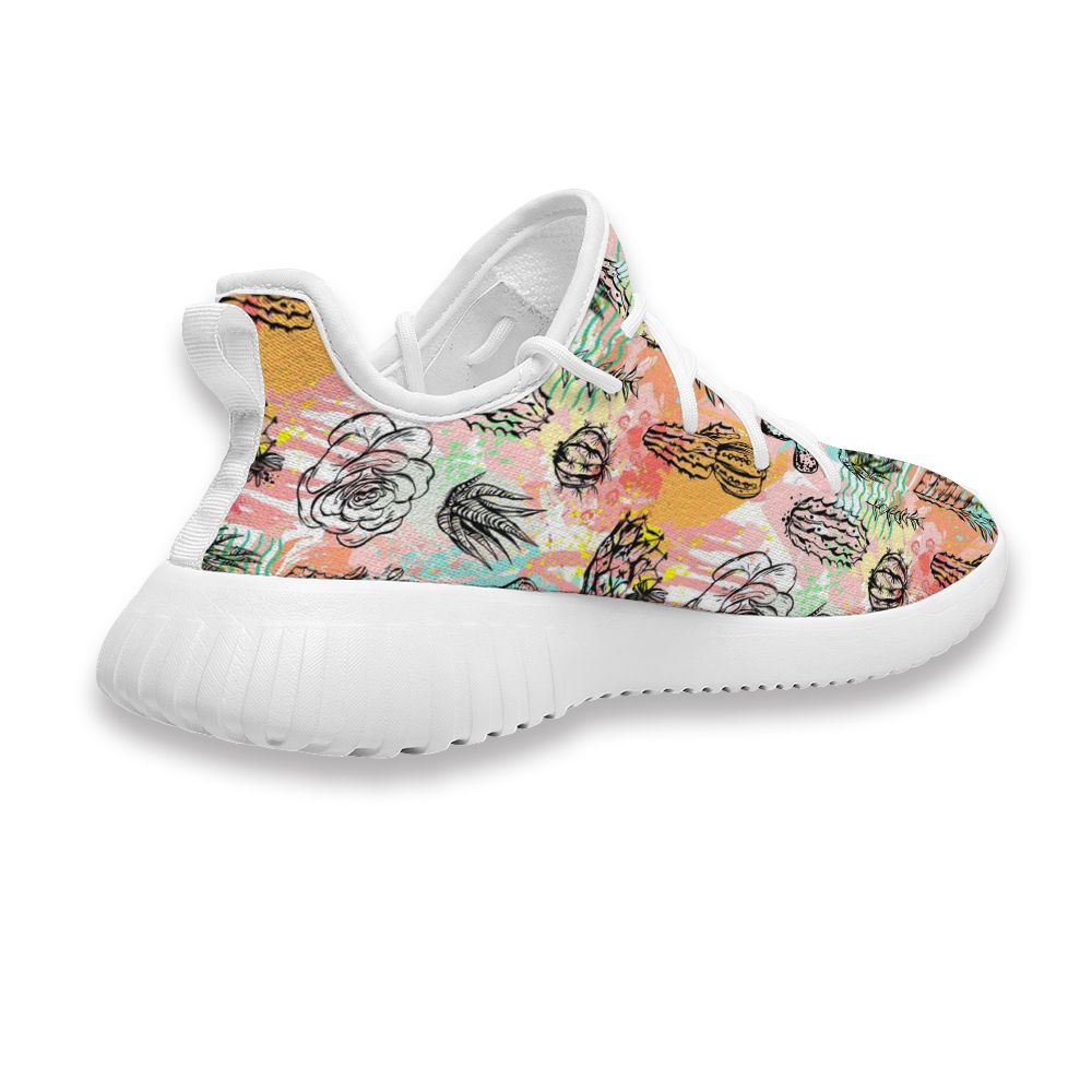 Cheapest Customize Cactus in Colorful Background adidas yeezy boost 350 v3 Athletic Shoes Limited Edition