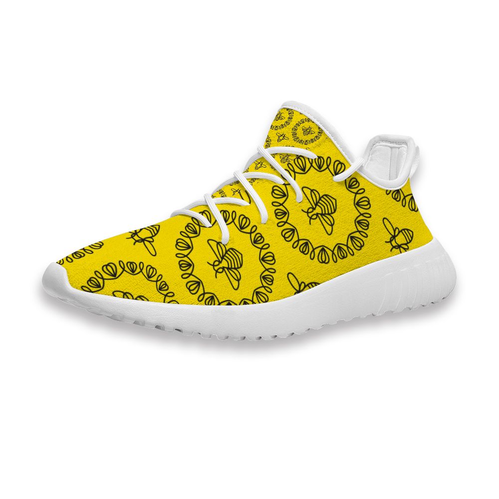 Famous Custom Printed Pattern with Bee yeezy olive Climbing Shoes Pre-Owned